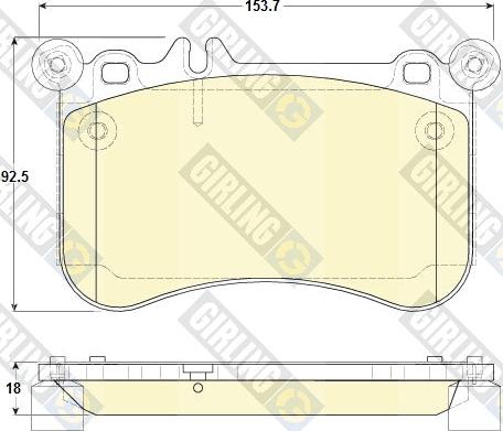 Girling 6119725 - Kit de plaquettes de frein, frein à disque cwaw.fr