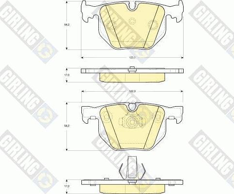 Girling 6114992 - Kit de plaquettes de frein, frein à disque cwaw.fr