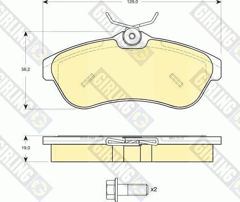 Girling 6114961 - Kit de plaquettes de frein, frein à disque cwaw.fr