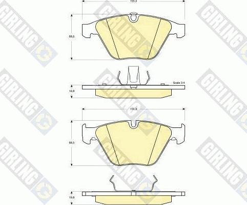 Girling 6114982 - Kit de plaquettes de frein, frein à disque cwaw.fr