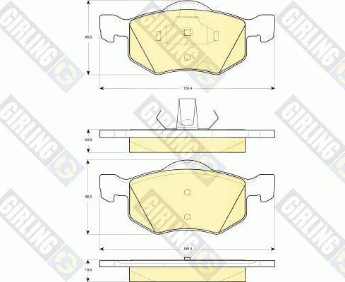 Girling 6114972 - Kit de plaquettes de frein, frein à disque cwaw.fr