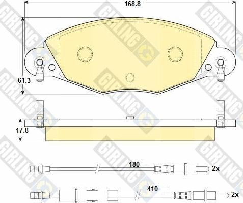 Girling 6114494 - Kit de plaquettes de frein, frein à disque cwaw.fr