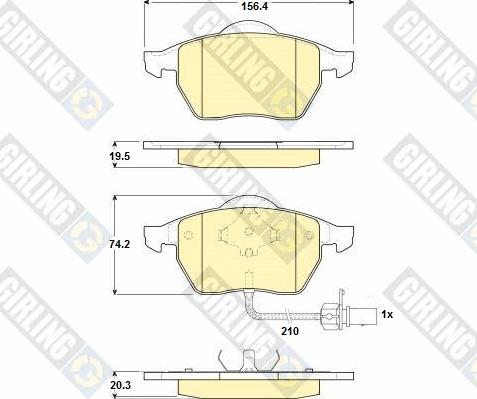 Girling 6114402 - Kit de plaquettes de frein, frein à disque cwaw.fr