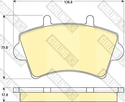 Girling 6114424 - Kit de plaquettes de frein, frein à disque cwaw.fr