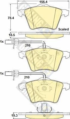 Girling 6114592 - Kit de plaquettes de frein, frein à disque cwaw.fr