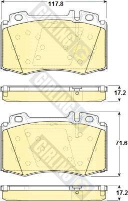 Girling 6114549 - Kit de plaquettes de frein, frein à disque cwaw.fr