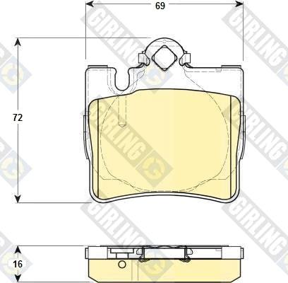 Girling 6114552 - Kit de plaquettes de frein, frein à disque cwaw.fr