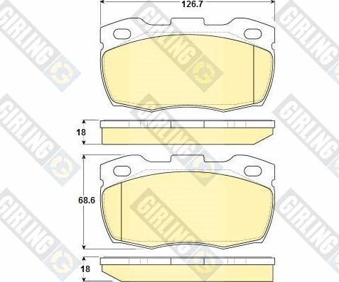 Girling 6114526 - Kit de plaquettes de frein, frein à disque cwaw.fr