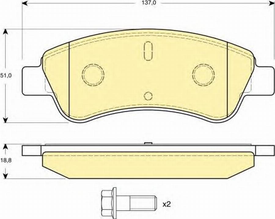 Girling 6114644 - Kit de plaquettes de frein, frein à disque cwaw.fr