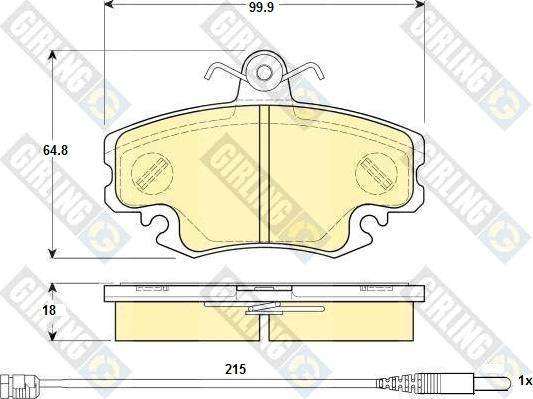 Girling 6114651 - Kit de plaquettes de frein, frein à disque cwaw.fr