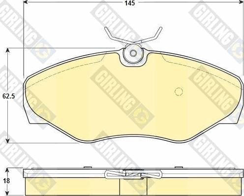 Girling 6114661 - Kit de plaquettes de frein, frein à disque cwaw.fr