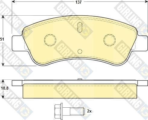 Girling 6114634 - Kit de plaquettes de frein, frein à disque cwaw.fr