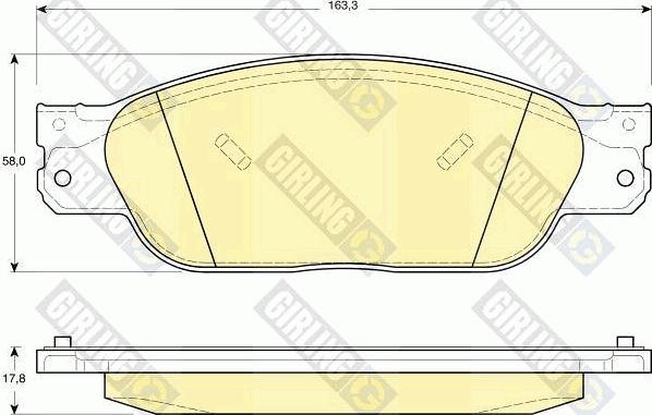 Girling 6114019 - Kit de plaquettes de frein, frein à disque cwaw.fr