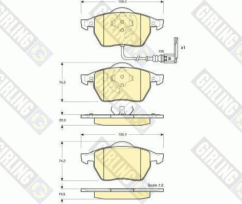 Girling 6114032 - Kit de plaquettes de frein, frein à disque cwaw.fr