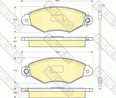 Girling 6114024 - Kit de plaquettes de frein, frein à disque cwaw.fr