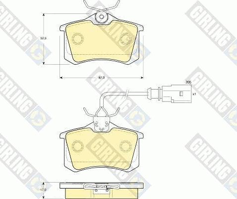 Girling 6114151 - Kit de plaquettes de frein, frein à disque cwaw.fr