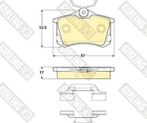 Girling 6114161 - Kit de plaquettes de frein, frein à disque cwaw.fr