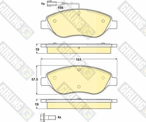 Girling 6114844 - Kit de plaquettes de frein, frein à disque cwaw.fr