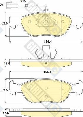 Girling 6114862 - Kit de plaquettes de frein, frein à disque cwaw.fr