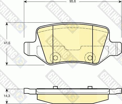 Girling 6114811 - Kit de plaquettes de frein, frein à disque cwaw.fr