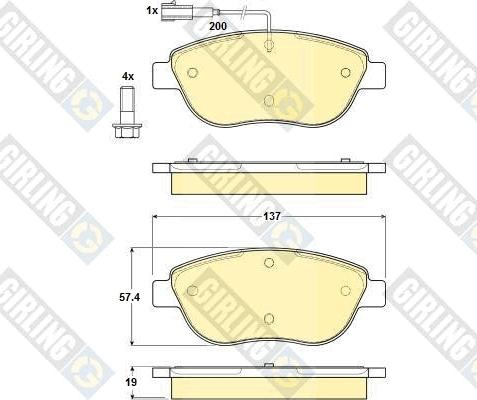 Girling 6114834 - Kit de plaquettes de frein, frein à disque cwaw.fr