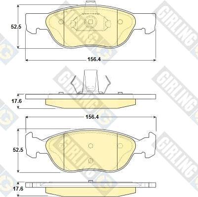 Girling 6114872 - Kit de plaquettes de frein, frein à disque cwaw.fr