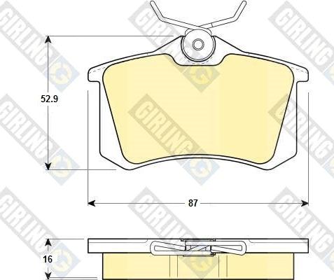 Girling 6114391 - Kit de plaquettes de frein, frein à disque cwaw.fr