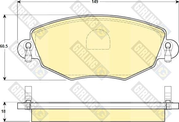 Girling 6114344 - Kit de plaquettes de frein, frein à disque cwaw.fr