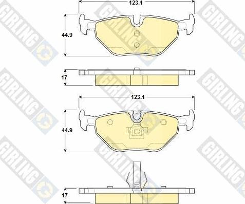 Girling 6114302 - Kit de plaquettes de frein, frein à disque cwaw.fr