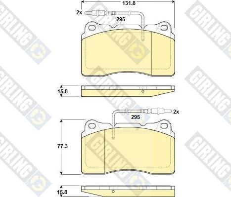 Girling 6114319 - Kit de plaquettes de frein, frein à disque cwaw.fr