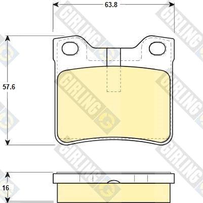 Girling 6114322 - Kit de plaquettes de frein, frein à disque cwaw.fr