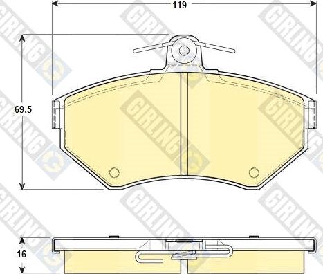 Girling 6114371 - Kit de plaquettes de frein, frein à disque cwaw.fr