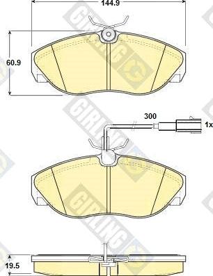 Girling 6114251 - Kit de plaquettes de frein, frein à disque cwaw.fr