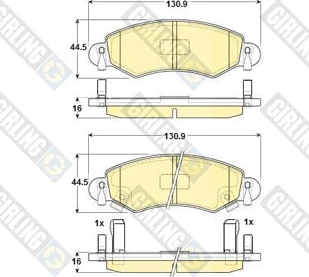 Girling 6114204 - Kit de plaquettes de frein, frein à disque cwaw.fr