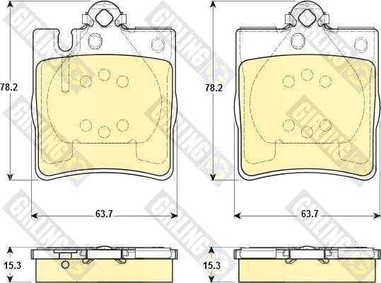 Girling 6114212 - Kit de plaquettes de frein, frein à disque cwaw.fr