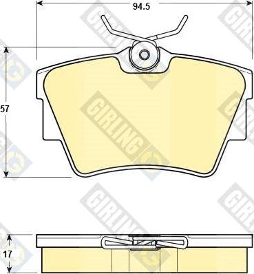 Girling 6114791 - Kit de plaquettes de frein, frein à disque cwaw.fr