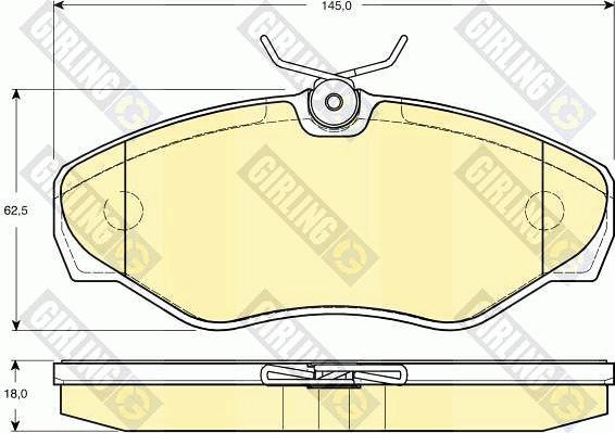 Girling 6114781 - Kit de plaquettes de frein, frein à disque cwaw.fr