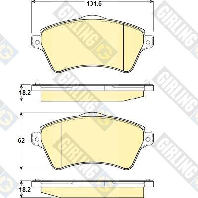 Girling 6114731 - Kit de plaquettes de frein, frein à disque cwaw.fr