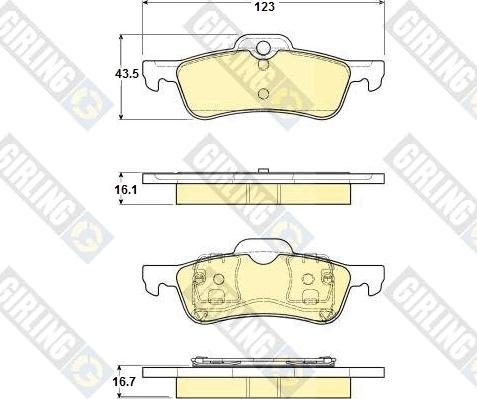 Girling 6114772 - Kit de plaquettes de frein, frein à disque cwaw.fr