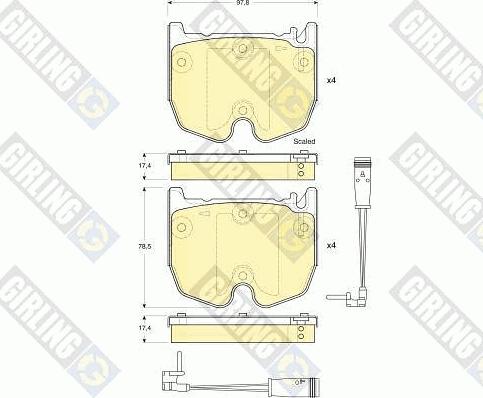 Girling 6115999 - Kit de plaquettes de frein, frein à disque cwaw.fr