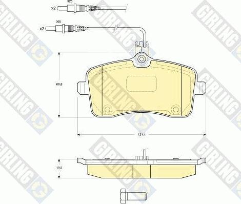 Girling 6115941 - Kit de plaquettes de frein, frein à disque cwaw.fr