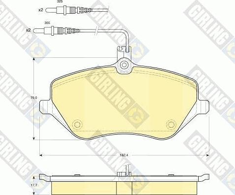 Girling 6115951 - Kit de plaquettes de frein, frein à disque cwaw.fr