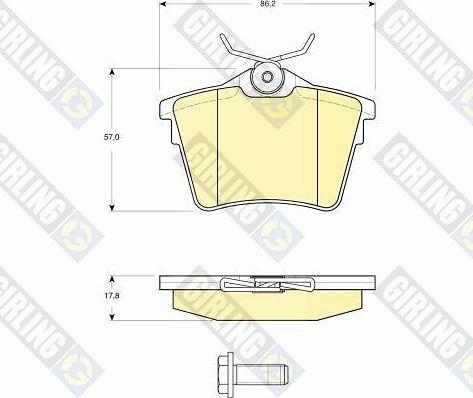 Girling 6115961 - Kit de plaquettes de frein, frein à disque cwaw.fr