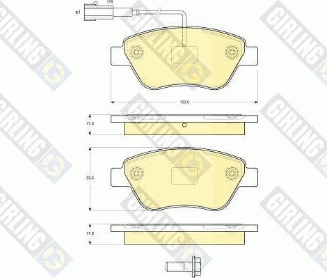 Girling 6115904 - Kit de plaquettes de frein, frein à disque cwaw.fr