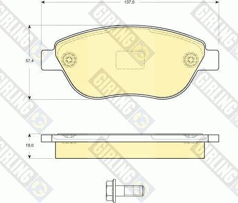 Girling 6115914 - Kit de plaquettes de frein, frein à disque cwaw.fr