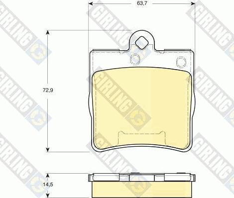 Girling 6115452 - Kit de plaquettes de frein, frein à disque cwaw.fr