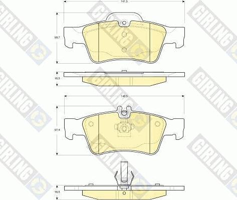 Girling 6115462 - Kit de plaquettes de frein, frein à disque cwaw.fr