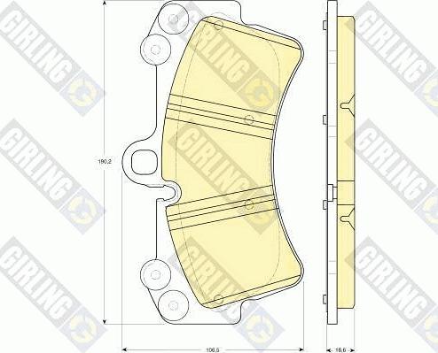 Girling 6115489 - Kit de plaquettes de frein, frein à disque cwaw.fr