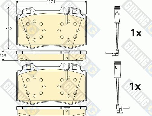 Girling 6115432 - Kit de plaquettes de frein, frein à disque cwaw.fr