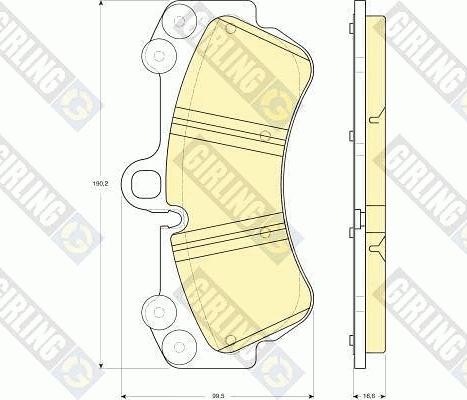 Girling 6115479 - Kit de plaquettes de frein, frein à disque cwaw.fr